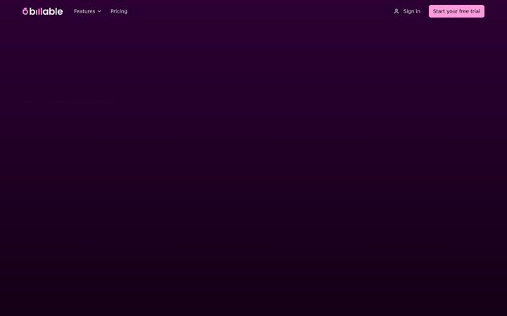 Screenshot of billable.day
