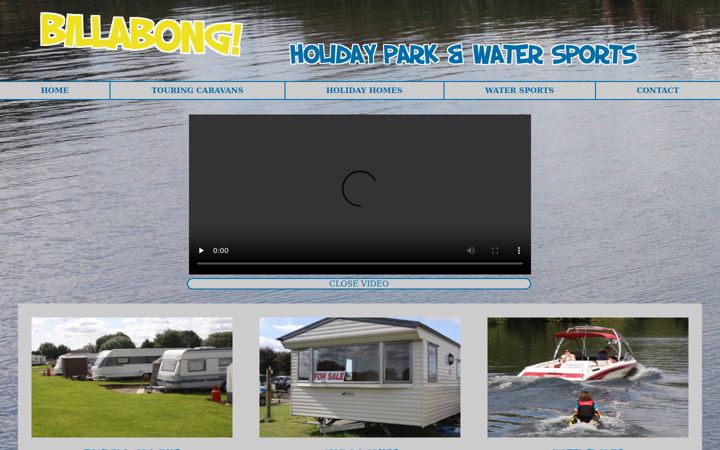 Screenshot of billabongwatersports.co.uk