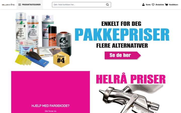 Zrzut ekranu billakk.no