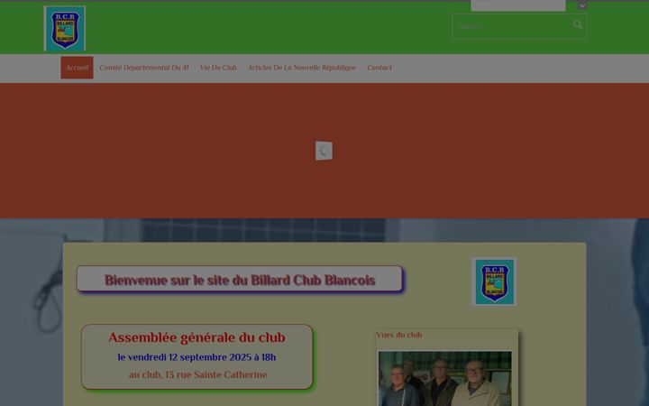 Screenshot of billard-club-blancois.fr