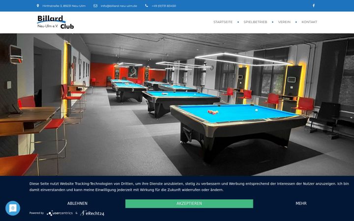 Captura de ecrã de billard-neu-ulm.de