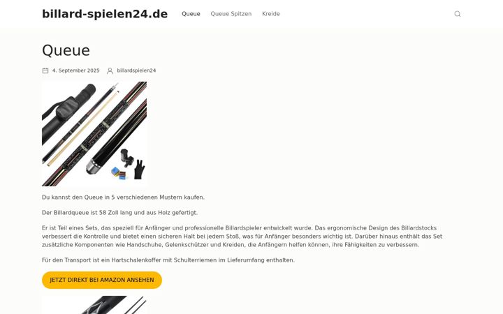 Captura de ecrã de billard-spielen24.de