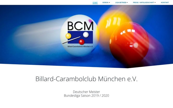 Captura de ecrã de billardclub-muenchen.de