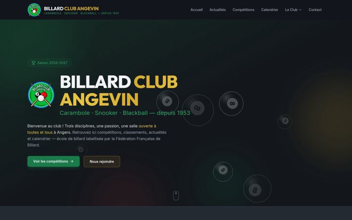 Screenshot of billardclubangevin.fr