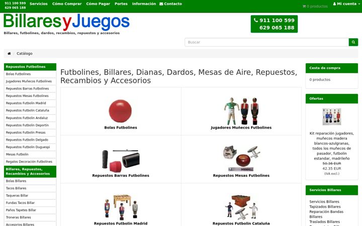 Screenshot of billaresyjuegos.com