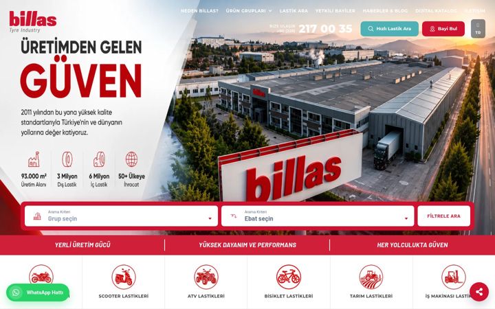 Screenshot of billas.com.tr