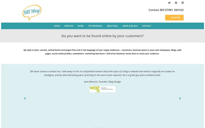 Screenshot of billblogs.co.uk