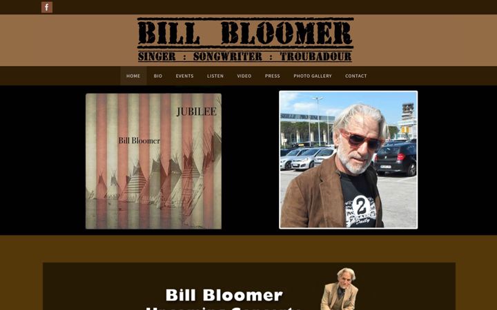 Screenshot of billbloomermusic.com