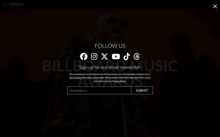Screenshot of billboardmusicawards.com