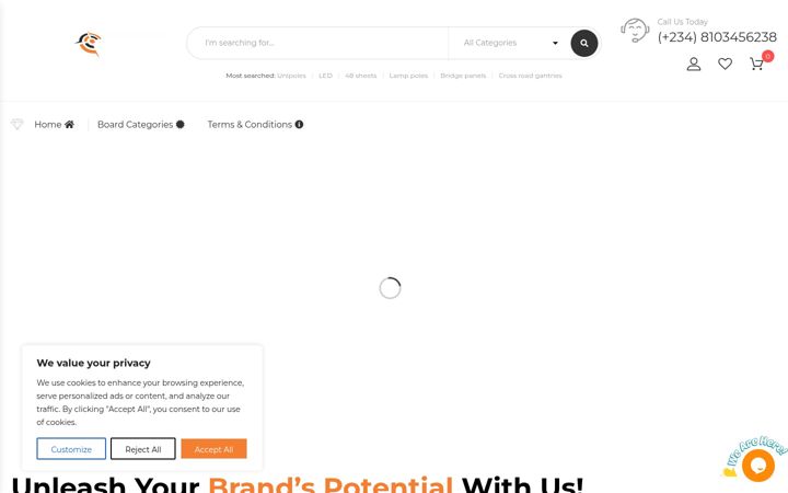 Screenshot of billboards.com.ng