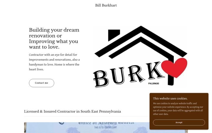 Screenshot of billburkhart.net