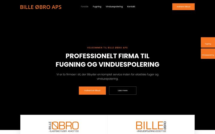 Screenshot of bille-obro.dk