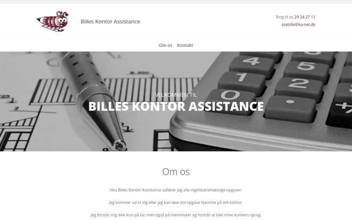 Screenshot of billeskontorassistance.dk