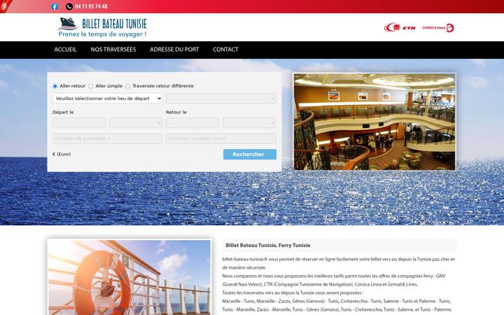Screenshot of billet-bateau-tunisie.fr