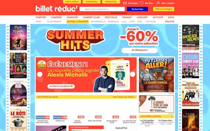 Screenshot of billetreduc.com