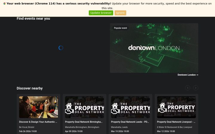Screenshot of billetto.co.uk