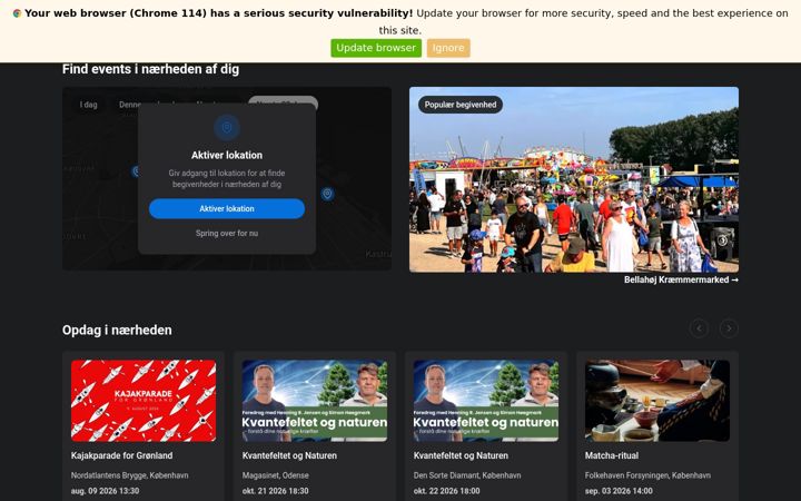 Screenshot of billetto.dk