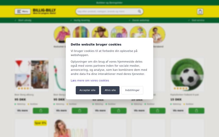 Screenshot of billig-billy.dk