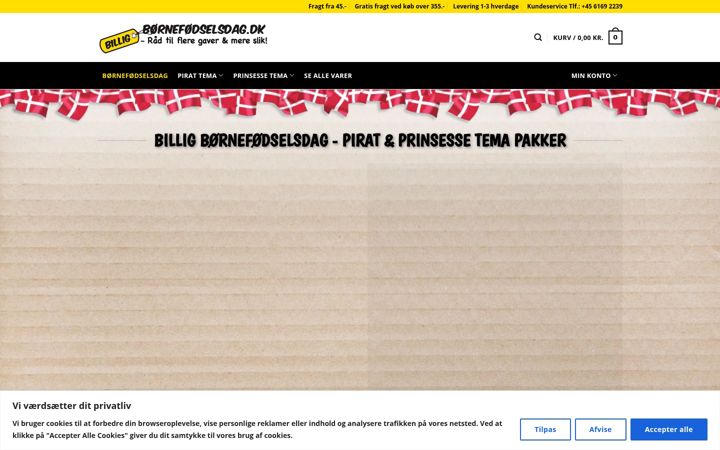 Screenshot of billig-boernefoedselsdag.dk