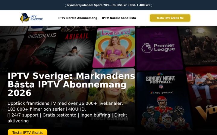 Screenshot of billig-iptv-sverige.com