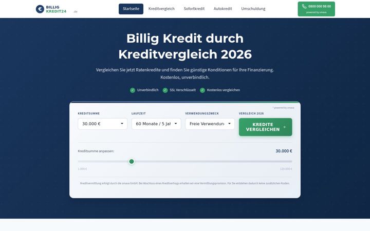 Screenshot of billig-kredit24.de