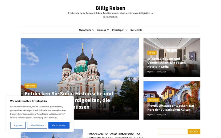 Captura de pantalla de billig-reisen.org