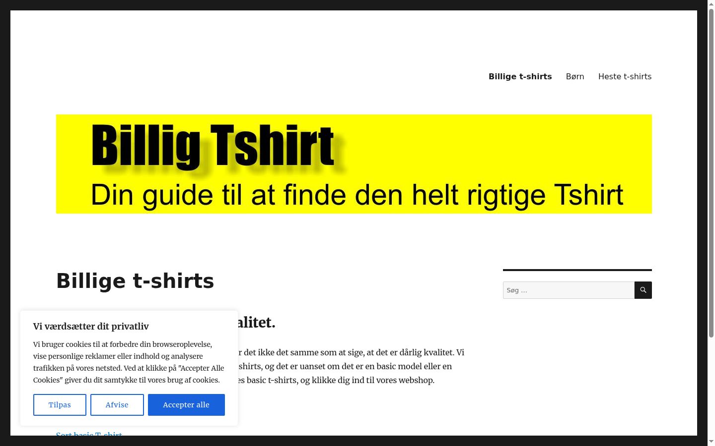 Screenshot des Einwilligungsbanners vor jeglicher Interaktion