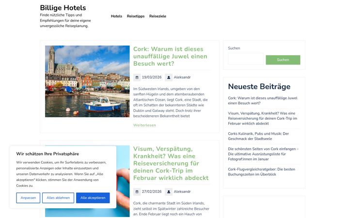 Screenshot of billige-hotels.info