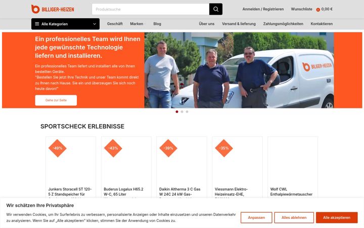 Screenshot of billiger-heizen.com