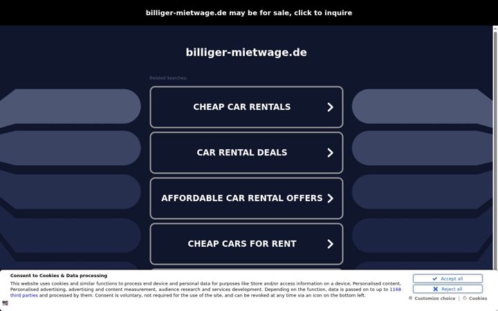 Screenshot of billiger-mietwage.de