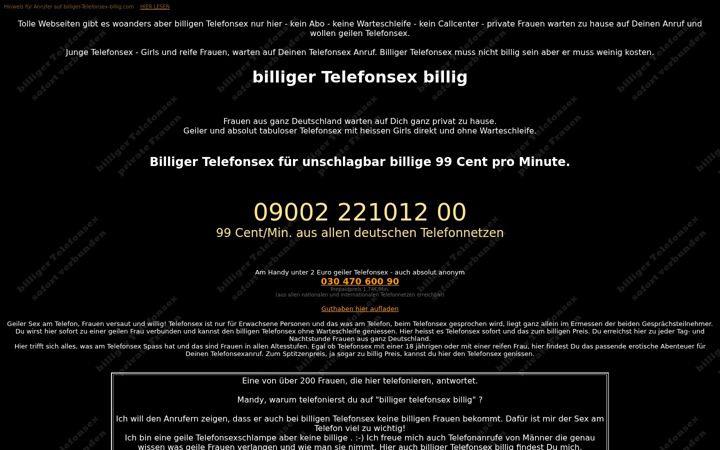 Screenshot of billiger-telefonsex-billig.com