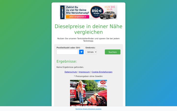 Screenshot of billigerdiesel.de