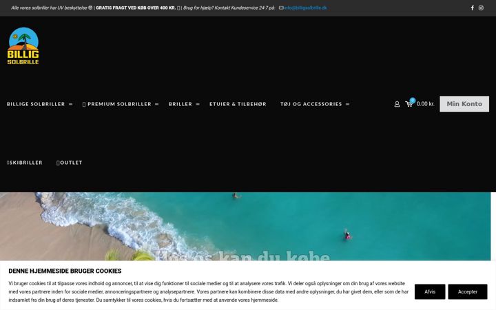Screenshot of billigsolbrille.dk