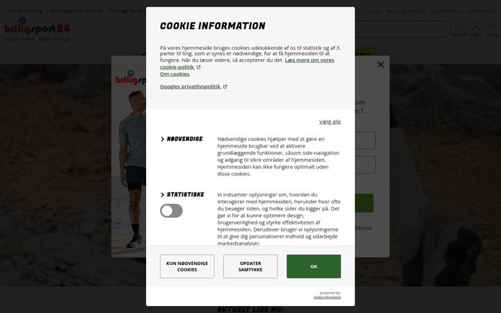 Screenshot of billigsport.dk