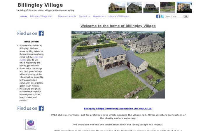 Screenshot of billingleyvillage.co.uk