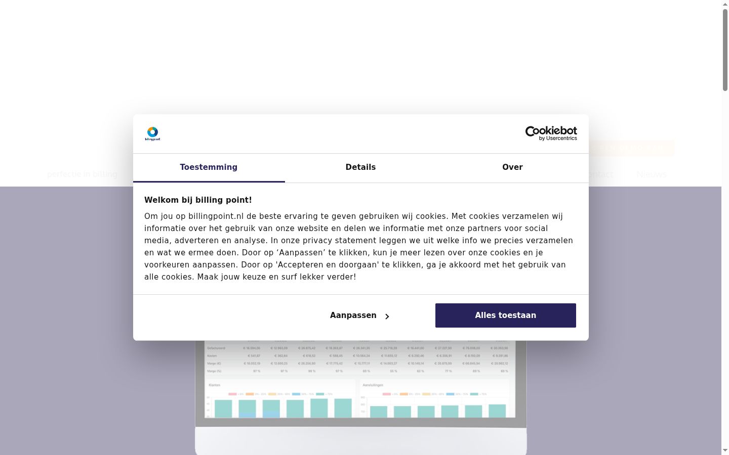 Screenshot of the consent banner shown before any interaction
