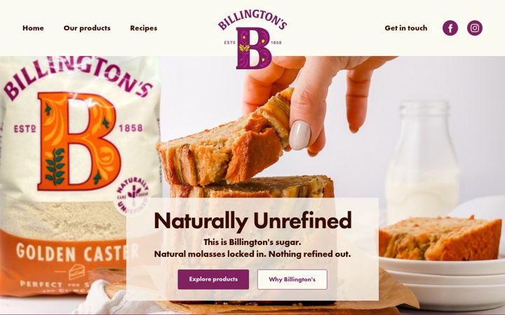 Screenshot of billingtons.co.uk