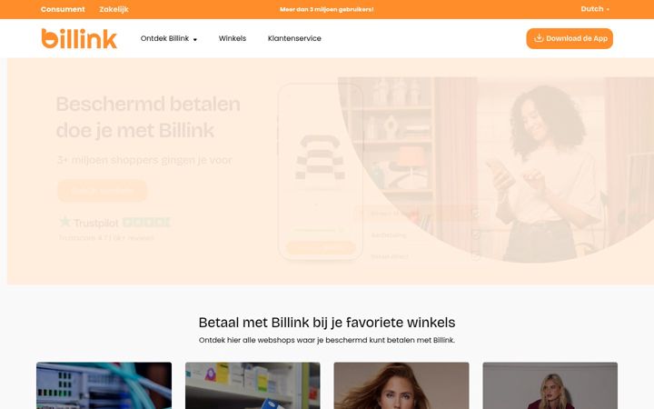 Screenshot of billink.nl