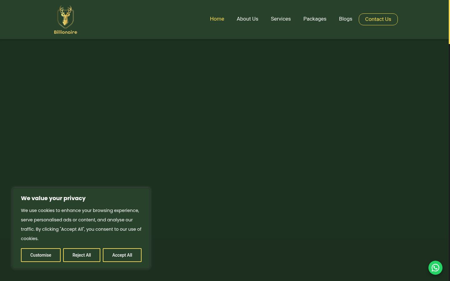 Screenshot des Einwilligungsbanners vor jeglicher Interaktion