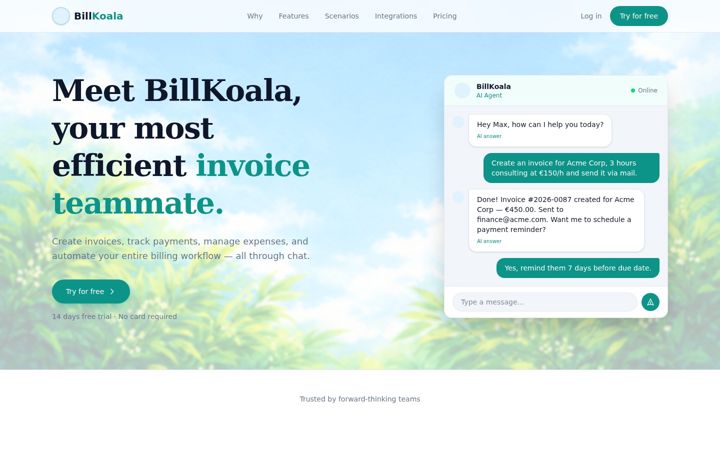 Screenshot of billkoala.com