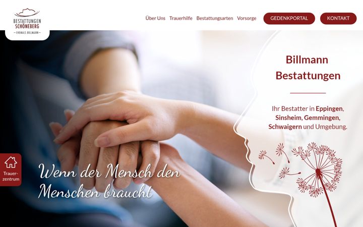 Screenshot of billmann-bestattungen.de