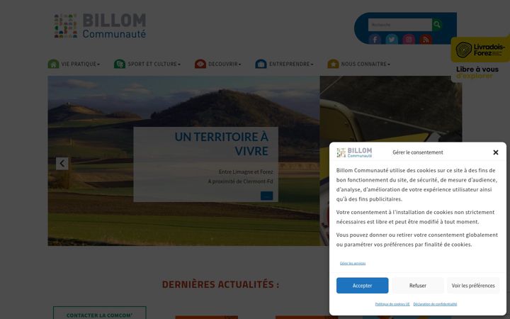 Screenshot of billomcommunaute.fr