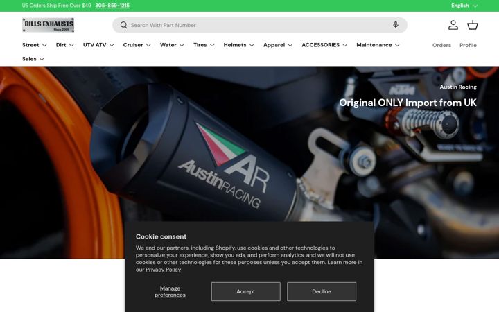 Screenshot of bills-exhausts.us