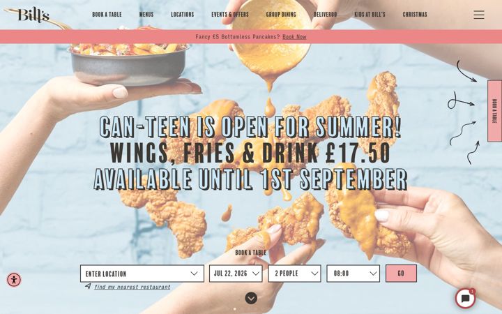Screenshot ta' bills-website.co.uk