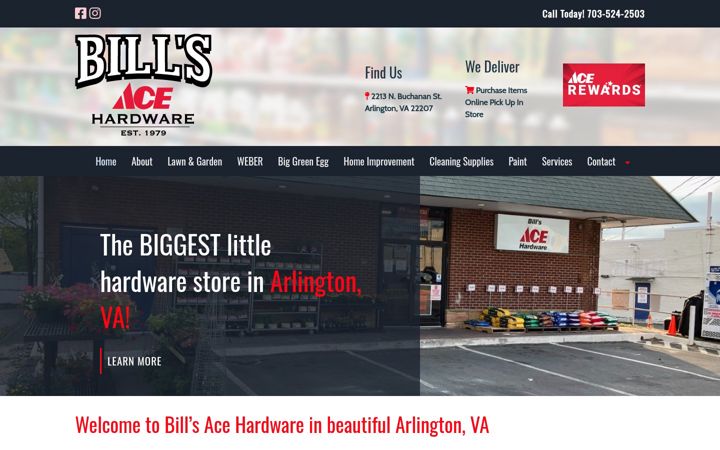 Screenshot of billsacehardwareva.com