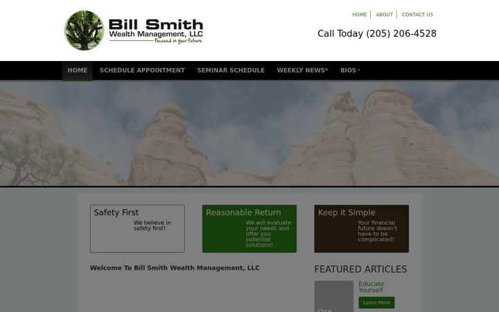 Screenshot of billsmithwealthmanagement.com