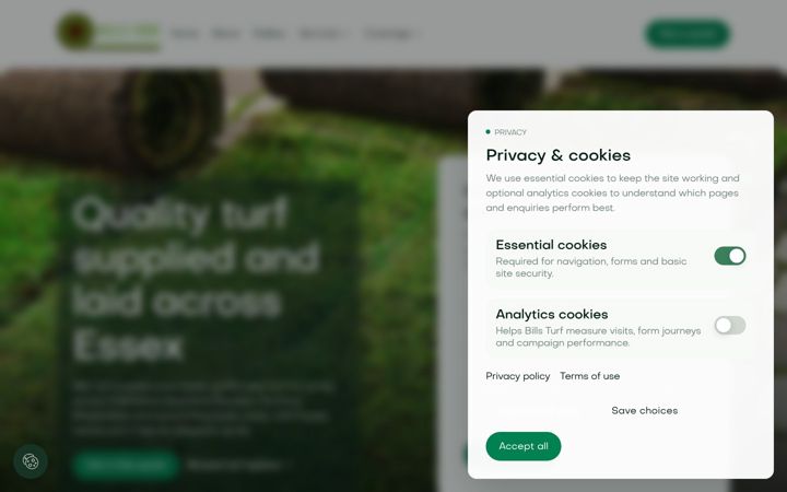 Screenshot of billsturf.com