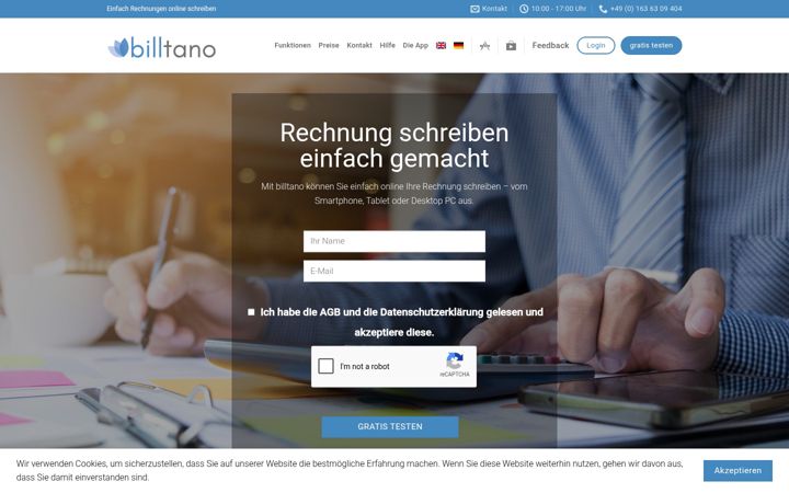 Screenshot of billtano.de
