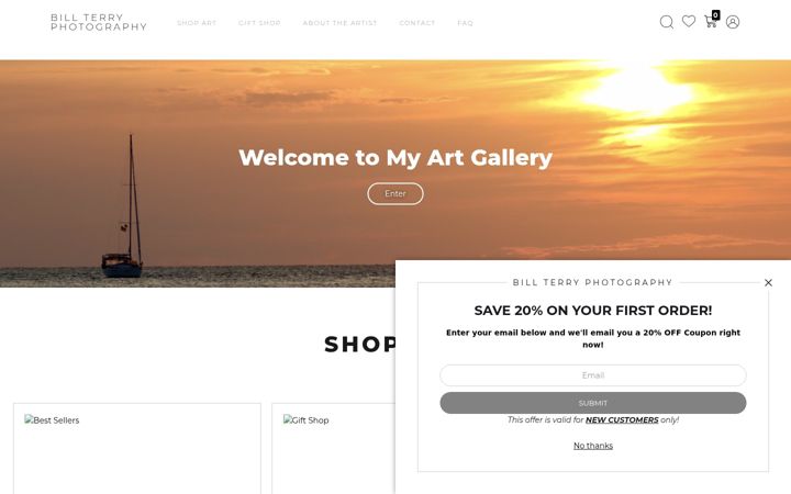 Screenshot of billterryphotography.com