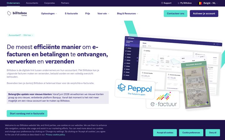 Screenshot of billtobox.com
